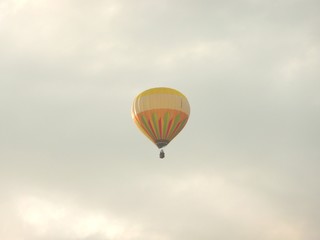 Yellow hot air balloon