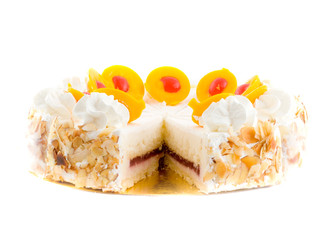 beautiful cake. on white isolated