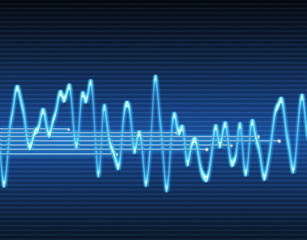 large image of an electronic sine sound or audio wave