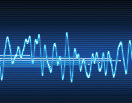 large image of an electronic sine sound or audio wave