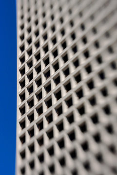 modern office building against blue sky
