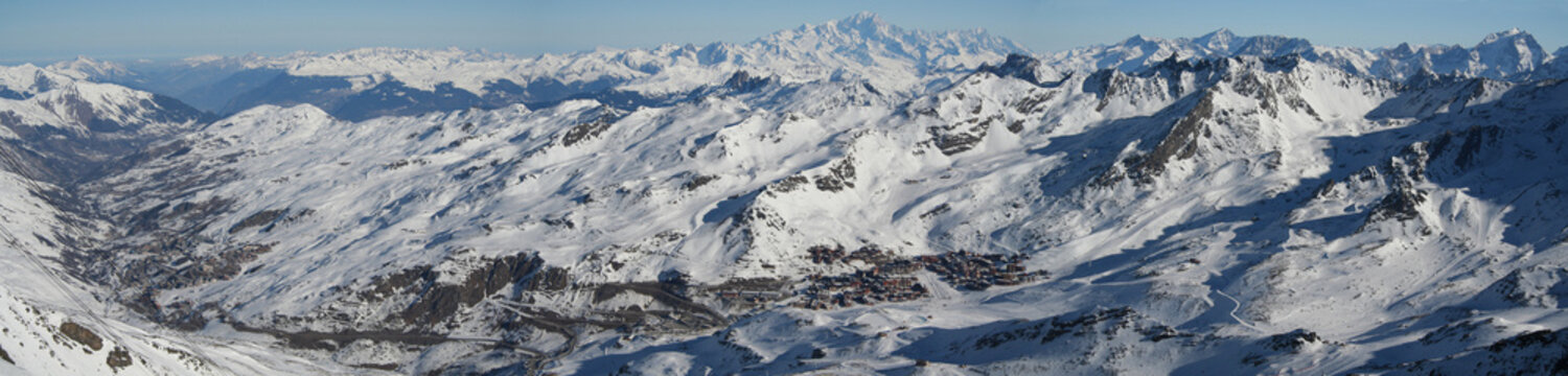 Mont Blanc et station de Val Thorens