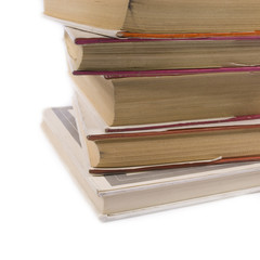 Old books isolated on a white background