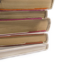 Old books isolated on a white background