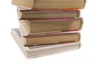 Old books isolated on a white background