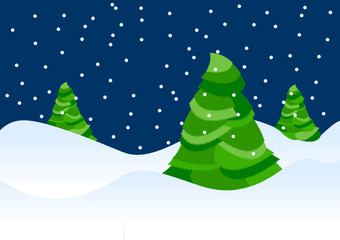 vector xmas trees backdrop