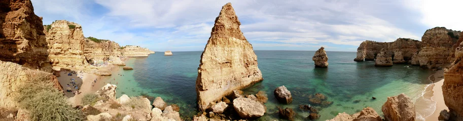 Photo sur Plexiglas Plage de Marinha, Algarve, Portugal Panoramique Marine