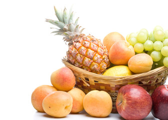 Still life with fresh fruits. Close up.