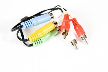 RCA cable with plugs and sockets