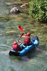 Kayak raft sur la Roya