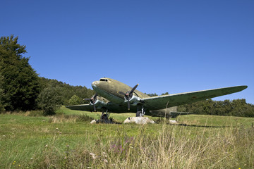 Fototapeta na wymiar Old, russian plane from the Second World War period