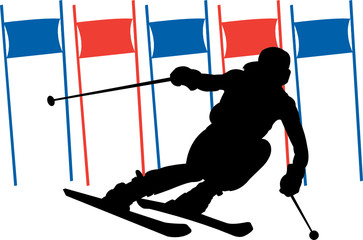 skiing - slalom
