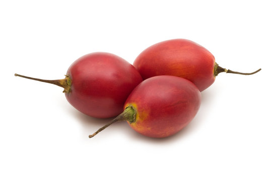 fresh tomarillo on white background