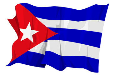 Computer generated illustration of the flag of Cuba