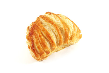 Raspberry and Strawberry Puff Pastry Danish Isolated