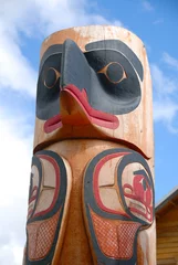 Photo sur Plexiglas Indiens champ de totem, Alaska