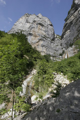 a view of the french alps, in the vercors