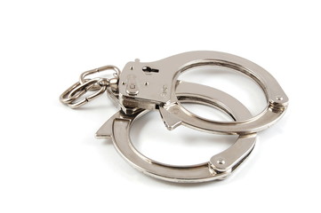 simple Handcuff isolated on a white background.