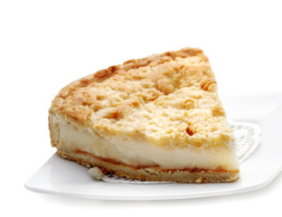 Cheesecake on a Plate. Selective Focus