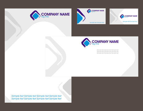 Corporate identity elements with logo, envelope