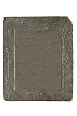 old-time blue cardboard isolated on white background