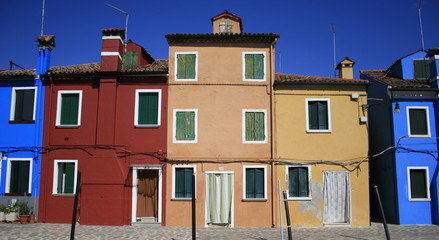 maisons de pêcheurs à Burano à Venise