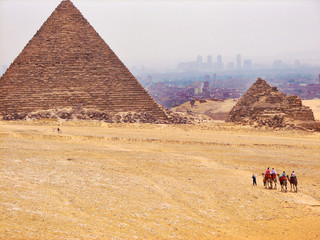 Fototapeta na wymiar great egyptian pyramid in desert of africa