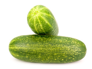 Cucumbers isolated on white