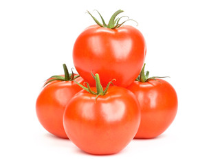 Tomatoes isolated on white