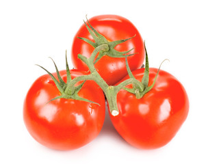Tomatoes isolated on white