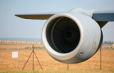 Engine of the airplane