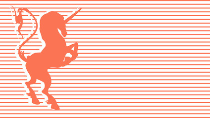 vector image of unicorn's silhouette