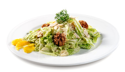 Salad with Chinese Cabbage and Chicken Filleted