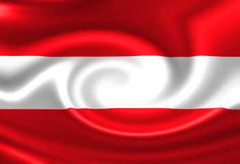 Obraz premium Austrian flag waving in the wind