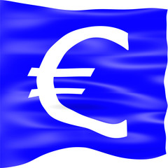 Fototapeta premium Euro currency flag isolated in white