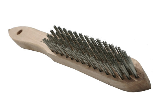 Brosse metallique Inox et bois