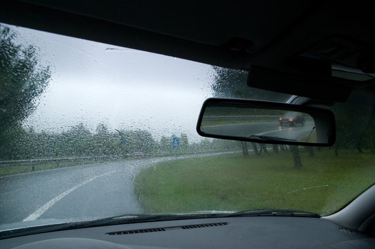 Rain on the road