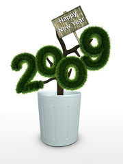 3d image, Conceptual happy new year - 2009