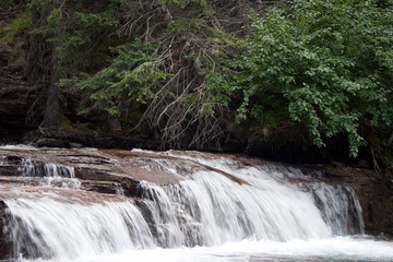 Virginia Falls River in East Glacier, Montana