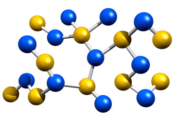 Molecule Formation Isolated on a White Background