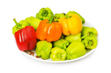 Bell peppers isolated on the  white background