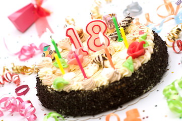 birthday cake for 18 years jubilee