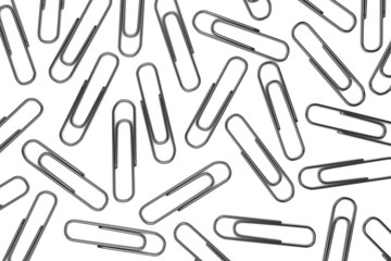 paperclips isolated on white background