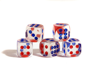 playing bones  isolated on a white background