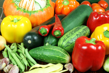 Fresh vegetables on the table.