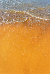 flood water on the beach