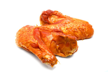 roasted golden chicken wings over white