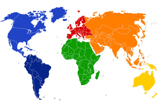 Weltkarte, world map