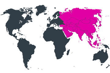 Fototapeta premium Mapa świata, mapa świata