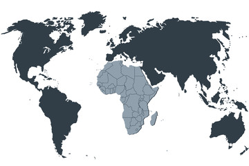 Fototapeta premium Weltkarte, world map